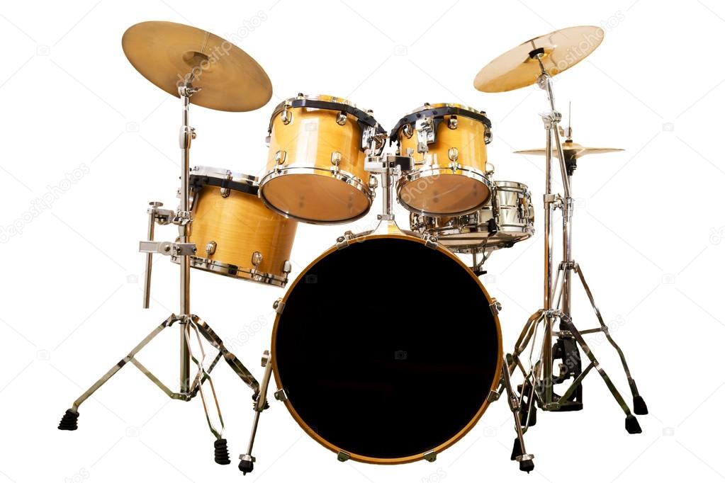 Drum kit isolated on white background