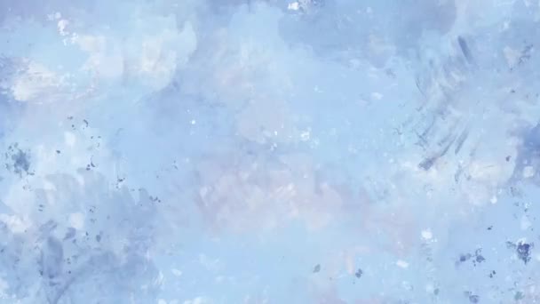 Peinture Abstraite Animation Boucle Fond Mouvements Texture Couleur Bleue Coups — Video