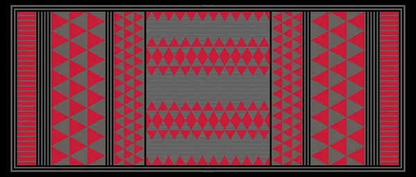 带数字纹理打印设计的四边形几何柱 — 图库照片