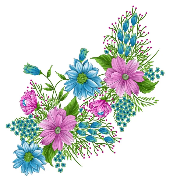 人造花卉设计纺织品印花 — 图库照片