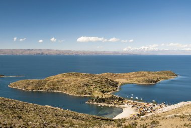 Kuzey kıyısı Isla del sol, titicaca Gölü, Bolivya.