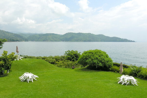 Kivu Lake shore in Gisenyi, Rwanda.