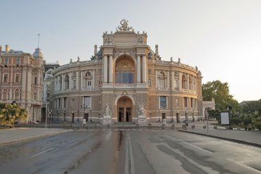 Odessa Opera and Ballet Theater in Odessa city, Ukraine. clipart