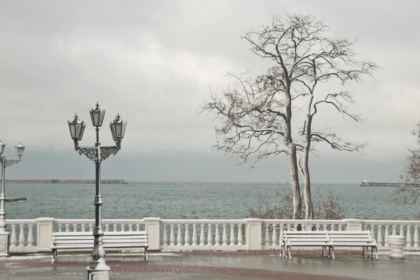 Mare di inverno in Sebastopoli, Crimea, Ucraina . — Foto Stock