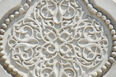 Istanbul 'da cami taş duvarında oryantal desen.