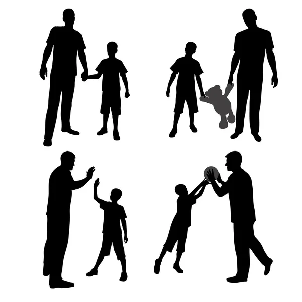 Arriba 90+ Foto Dos Hijos Silueta Papa E Hijos Alta Definición Completa