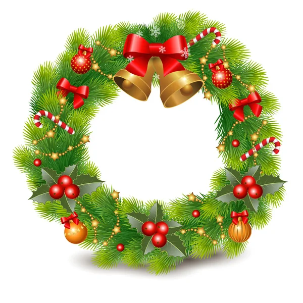 Christmas wreath — Stock Vector