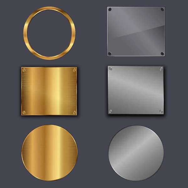 Plaques métalliques — Image vectorielle