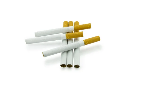 Cigarette isolée sur fond blanc — Photo