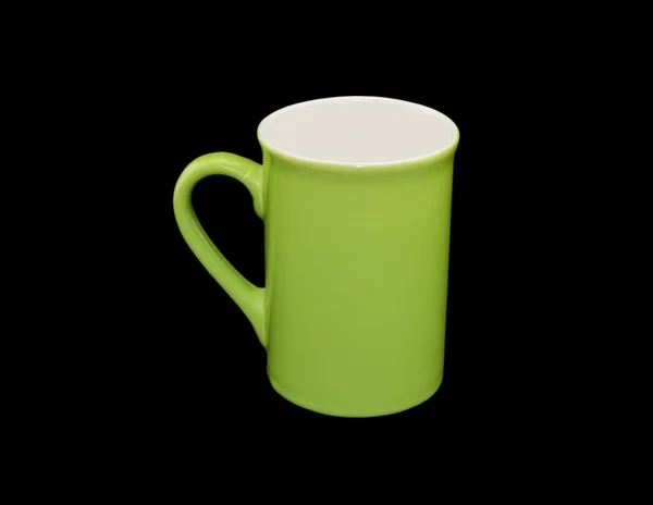Empty green cup over black — Stock Photo, Image