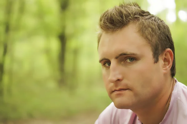 Thoughtful young man Outdoors — Stock Photo, Image