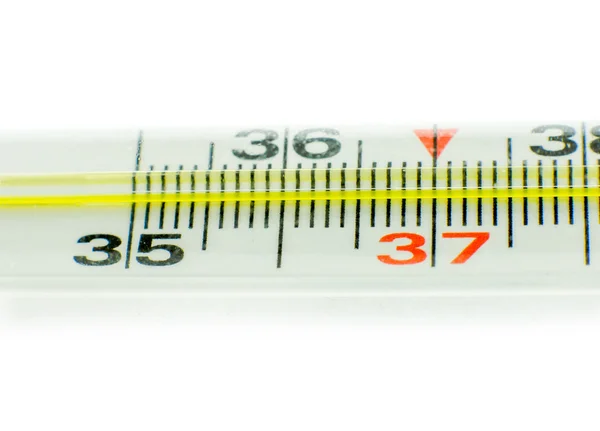 Ιατρικό θερμόμετρο που απομονώνονται σε λευκό φόντο — Φωτογραφία Αρχείου