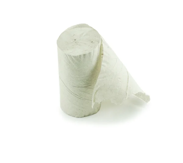 Papel higiénico simples sobre fundo branco — Fotografia de Stock