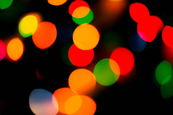 Bokeh de luzes de Natal, fundo abstrato — Fotografia de Stock