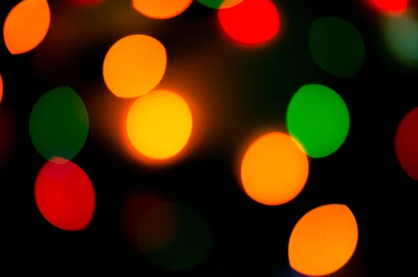 Bokeh der Weihnachtsbeleuchtung, abstrakter Hintergrund — Stockfoto