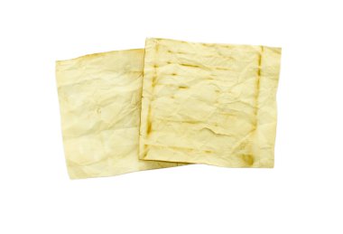 eski bir kağıt üzerinde beyaz izole