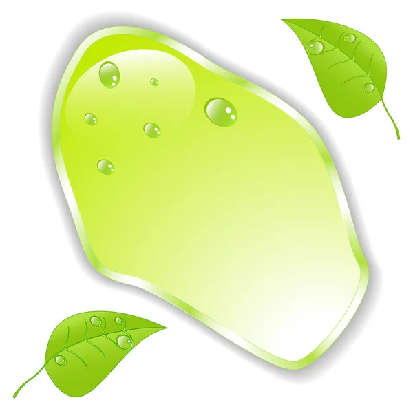 Gröna blad med utrymme för text. vektor. eps10 — Stock vektor