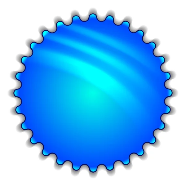 大きな青色のボタン — ストックベクタ