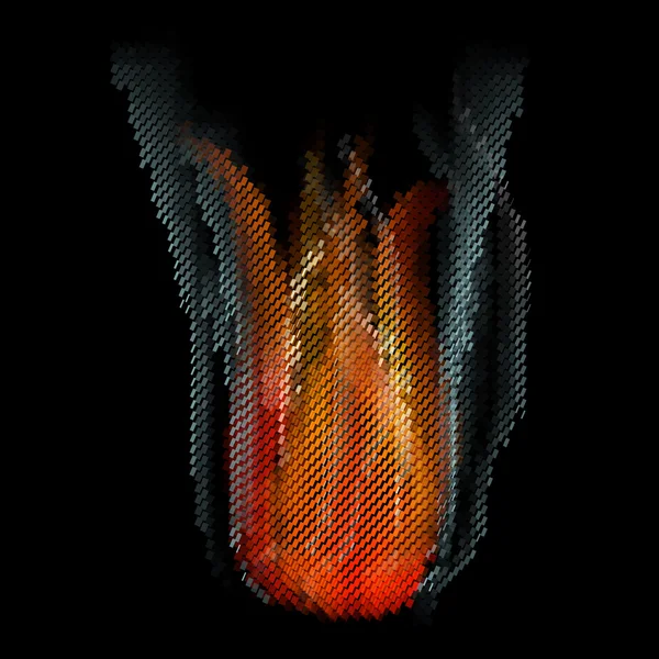 Branden van de vlam brand vector abstracte achtergrond — Stockvector