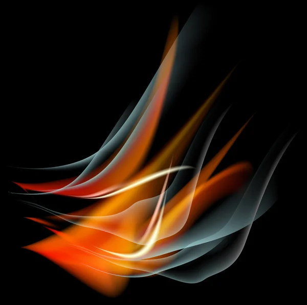 Flammen verbrennen Feuer Vektor abstrakter Hintergrund — Stockvektor