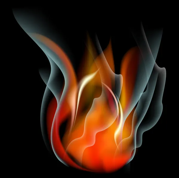 Burn flame fire vector abstract background — Stock Vector