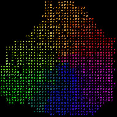 soyut renkli vektör alfabesi - arka plan