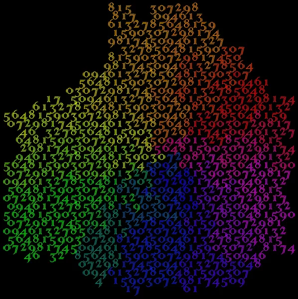 Vecteur abstrait coloré de nombres - fond — Image vectorielle