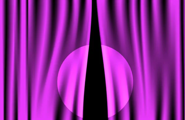 Plis de luxe rideau violet avec projecteur — Image vectorielle