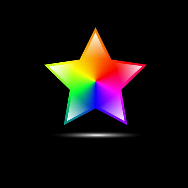 抽象的なカラフルな星のシェイプ — ストックベクタ