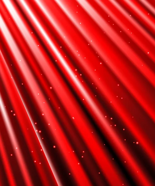 Étoiles tombent sur le fond des rayons rouges . — Image vectorielle