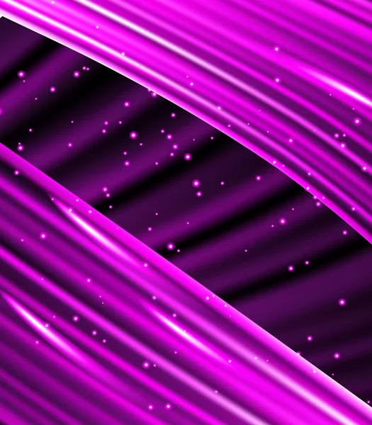 Étoiles tombent sur le fond des rayons violets . — Image vectorielle