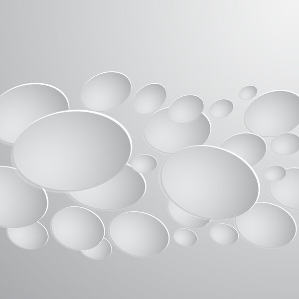Paper circle banner with drop shadows. Vector illustration