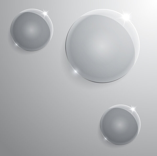 round glass frame. Vector illustration. Eps10