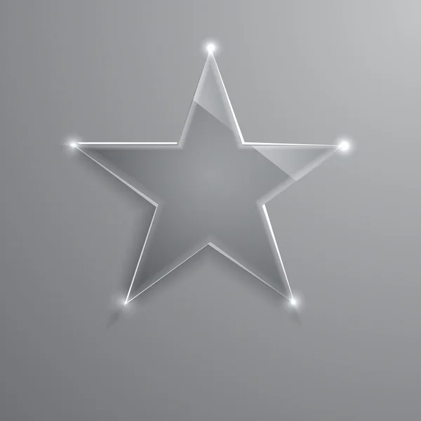 Marco estrella de cristal. Ilustración vectorial. Eps10 — Vector de stock