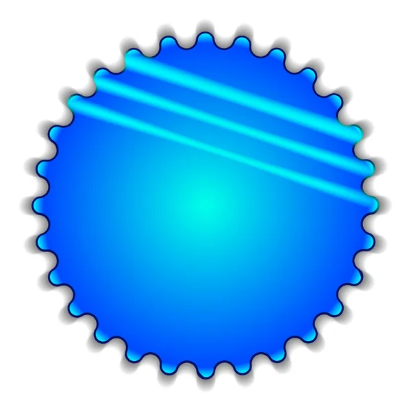 大きな青色のボタン — ストックベクタ