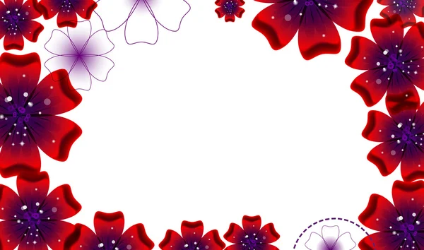 Design de brochura, fundo abstrato vetor com belo padrão de flores coloridas — Vetor de Stock