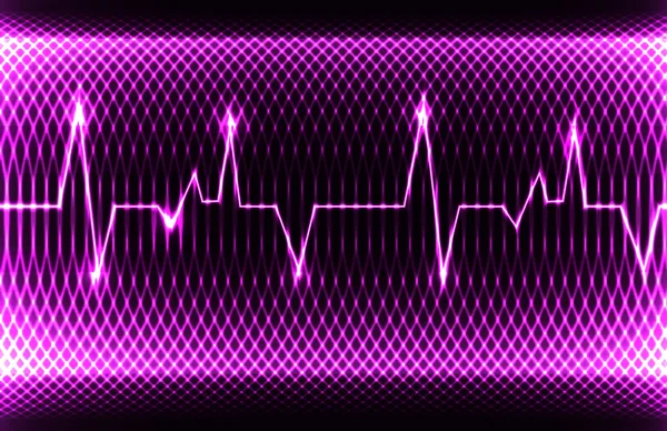 Rythme sinusal normal du cœur humain coloré, enregistrement électrocardiographique. Design lumineux et audacieux — Image vectorielle