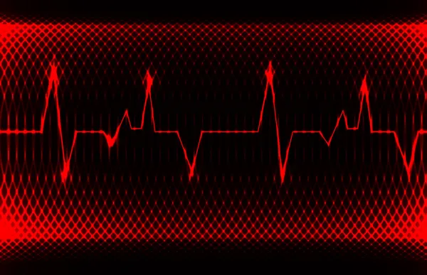 Színes emberi szív normális szinusz ritmussal, EKG-felvétel. világos és merész tervez — Stock Vector