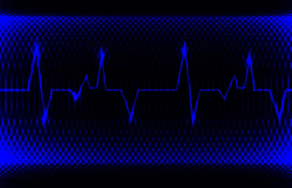 Coração humano colorido ritmo sinusal normal, registro de eletrocardiograma. Design brilhante e ousado — Vetor de Stock