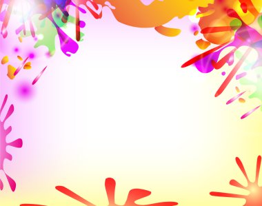 soyut el yapımı suluboya sıçramalarına