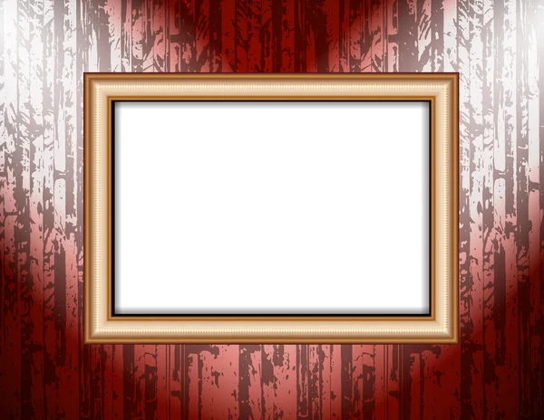 Blank frame on a colored wall lighting spotlights — Stock Photo, Image