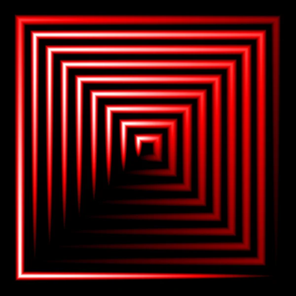 Roter neon quadratischer Hintergrund — Stockfoto