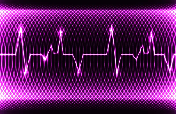 Színes emberi szív normális szinusz ritmussal, EKG-felvétel. világos és merész tervez — Stock Fotó