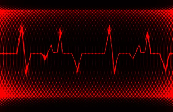 Барвистий нормальний ритм серця людини, запис електрокардіограми. Яскравий і сміливий дизайн — стокове фото