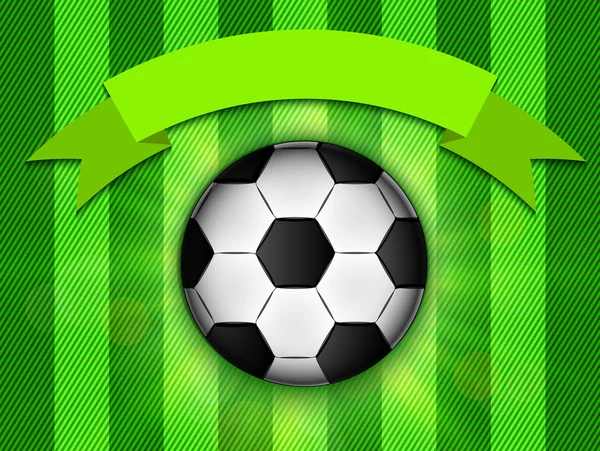 Piłka nożna na zielonym tle plakat projekt z miejscem na tekst — Zdjęcie stockowe