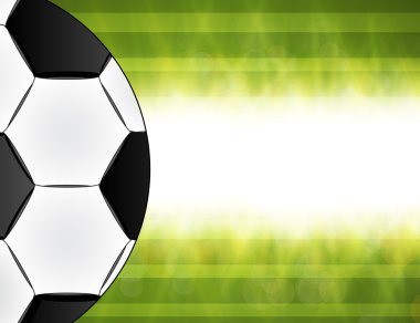 Futbol topu yeşil renkli poster