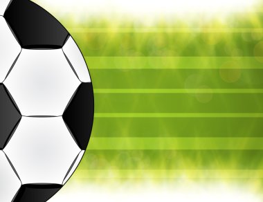 Futbol topu yeşil renkli poster