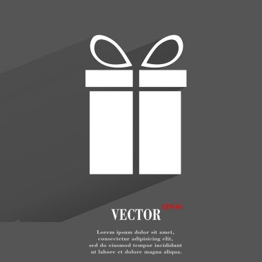 hediye web simgesi, düz modern tasarım