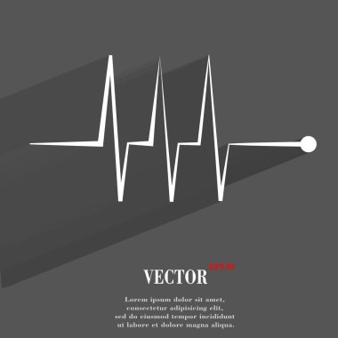 Kalp ritmi. düz modern tasarım
