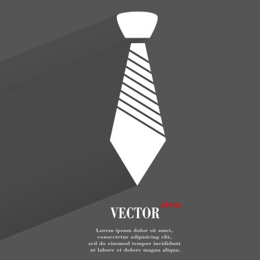 hipster kravat simgesi. düz modern tasarım